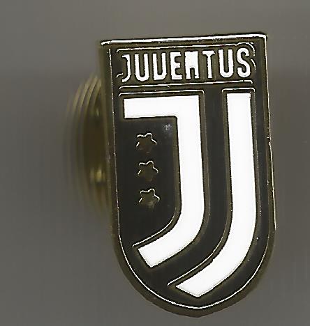 Badge Juventus new black 3 stars gold